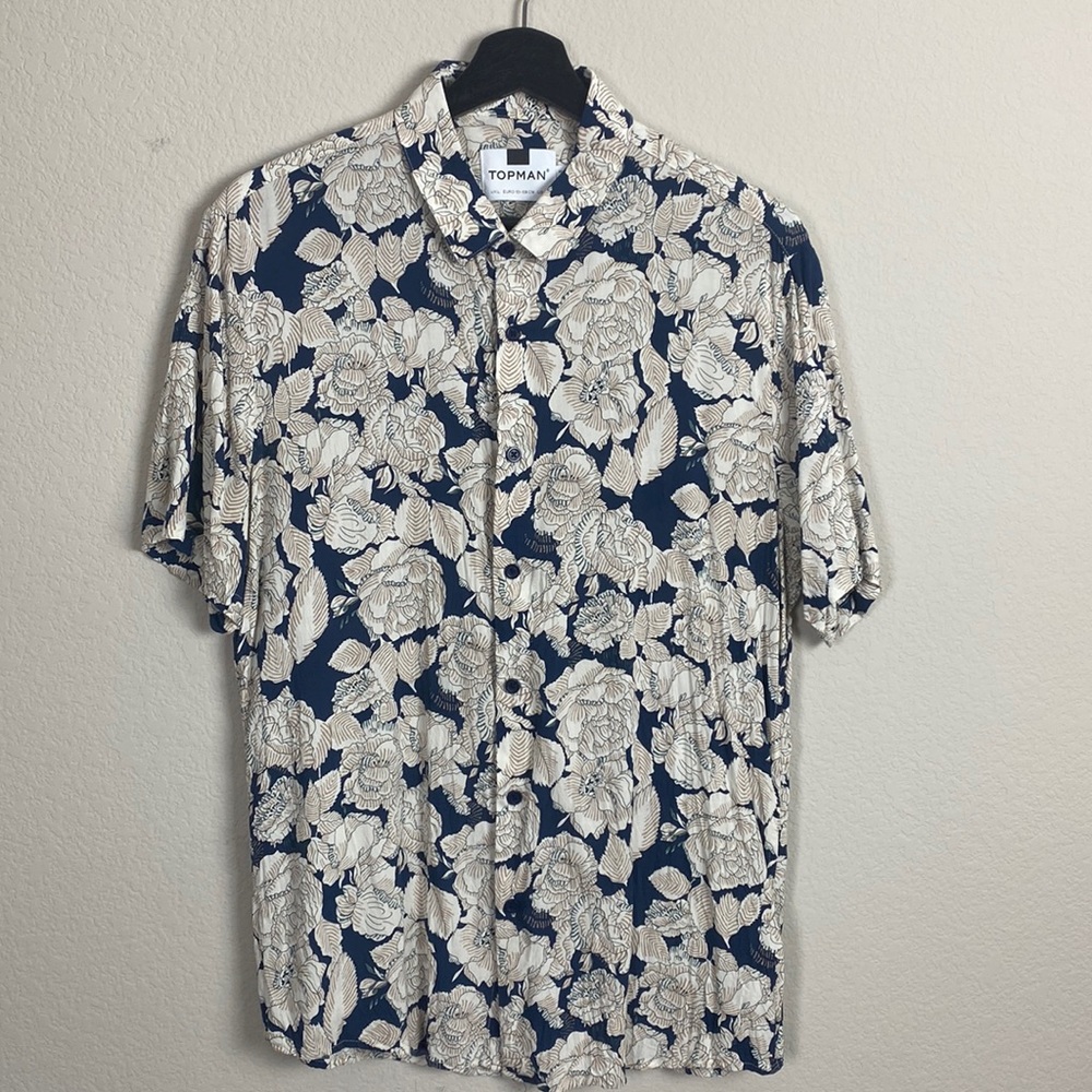 Topman Floral Button Up Shirt